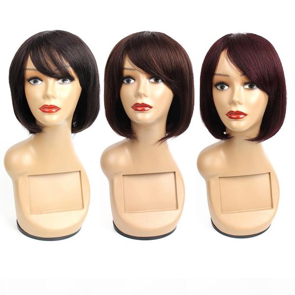 chocolate brown capless wigs short bob style 10 inch burgundy wigs brazilian straight hair human hair wigs color #2 #4 99j, Black;brown
chocolate brown capless wigs short bob style 10 inch burgundy wigs brazilian straight hair human hair wigs color #2 #4 99j, Black;brown