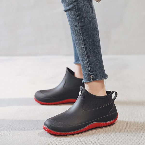 rainboots for women water-proof women's ankle boots woman water anti-skid comfort rubber shoes female round toe flat big size, Black
rainboots for women water-proof women's ankle boots woman water anti-skid comfort rubber shoes female round toe flat big size, Black
