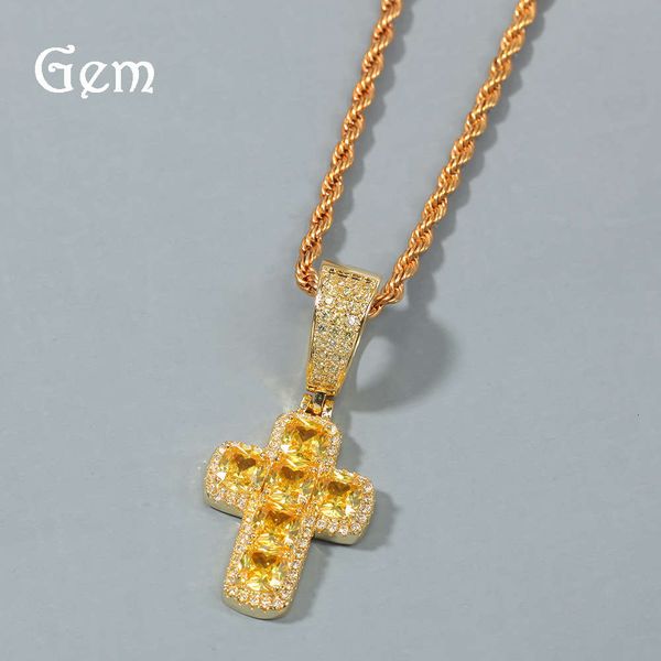 hip hop gumeng fashion copper inlaid color zircon cross solid pendant street trendy headwear, Silver
hip hop gumeng fashion copper inlaid color zircon cross solid pendant street trendy headwear, Silver