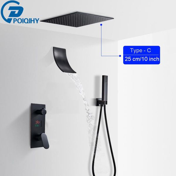 matte black shower faucet set lcd digital display waterfall bath shower mixer tap 2 3 ways diverter mixer handheld spray system bbygej
matte black shower faucet set lcd digital display waterfall bath shower mixer tap 2 3 ways diverter mixer handheld spray system bbygej