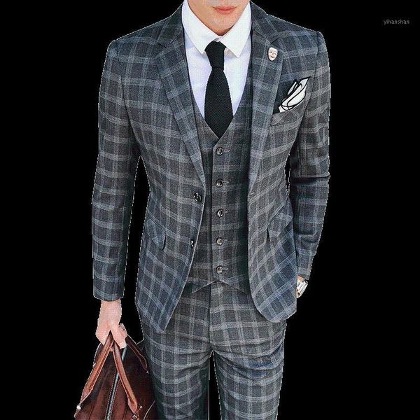 3-piece set ( jacket + vest + pants ) new men high-end brand official plaid business suit / men suit groom wedding dress1, White;black
3-piece set ( jacket + vest + pants ) new men high-end brand official plaid business suit / men suit groom wedding dress1, White;black