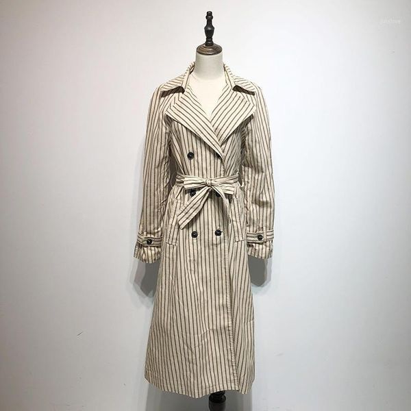 europe styel women khaki stripes medium long trench female double breasted coat l09011081, Tan;black
europe styel women khaki stripes medium long trench female double breasted coat l09011081, Tan;black