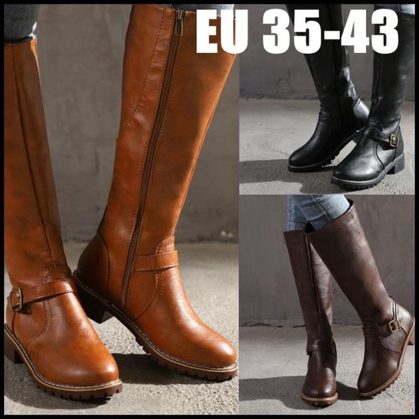 autumn winter fashion women leather boots knee-high motorcycle boots woman vintage casual long martin riding, Black
autumn winter fashion women leather boots knee-high motorcycle boots woman vintage casual long martin riding, Black