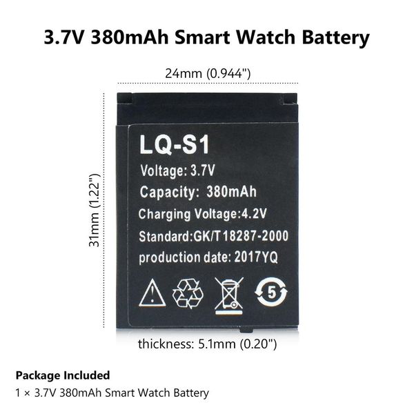 прочный смарт-батарея для часов 1 шт. lq-s1 3.7v 380mah перезаряжаемая литий-ионная полимерная батарея для смарт-часы dz09 sqcbap new_dhbest, Bronze;slivery
прочный смарт-батарея для часов 1 шт. lq-s1 3.7v 380mah перезаряжаемая литий-ионная полимерная батарея для смарт-часы dz09 sqcbap new_dhbest, Bronze;slivery