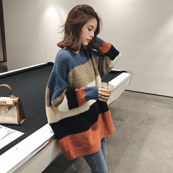 autumn winter new woolen sweater with bottom layer, color matching sleeve knitted middle and long thin t-shirt for female
autumn winter new woolen sweater with bottom layer, color matching sleeve knitted middle and long thin t-shirt for female