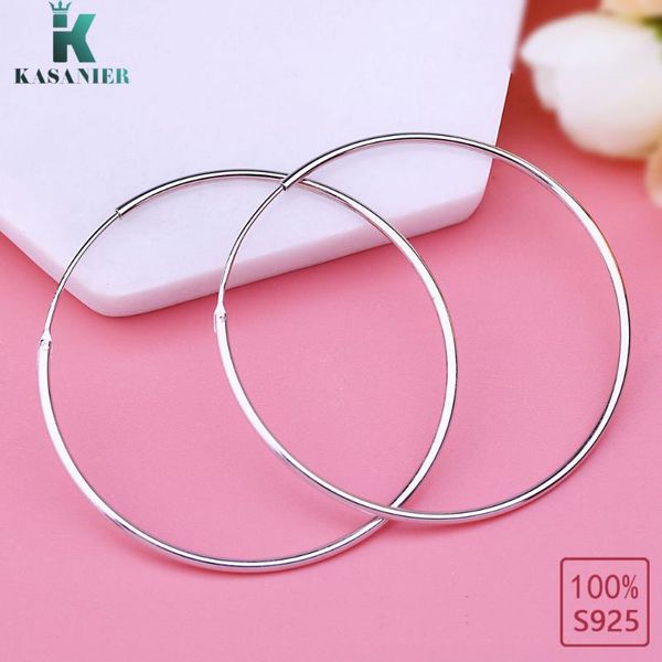 hoop & huggie kasanier 925 sterling silver smooth 25/40/50/55/60mm earrings for women fashion charm engagement wedding jewelry, Golden;silver
hoop & huggie kasanier 925 sterling silver smooth 25/40/50/55/60mm earrings for women fashion charm engagement wedding jewelry, Golden;silver