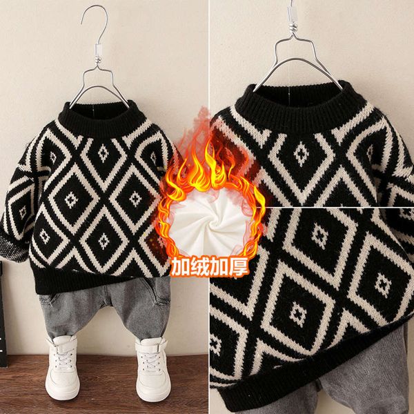 winter and new 20 clothing autumn huzhou children's fashion rhombic round neck plush thickening versatile boys' warm sweater nqsc, Blue
winter and new 20 clothing autumn huzhou children's fashion rhombic round neck plush thickening versatile boys' warm sweater nqsc, Blue