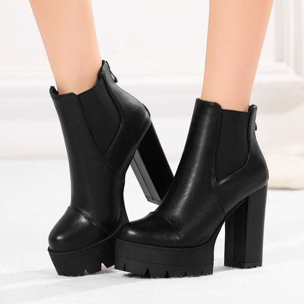 boots pxelena punk rock gothic short women square chunky block high heels thick platform ankle motorcycle shoes zip 34-43, Black
boots pxelena punk rock gothic short women square chunky block high heels thick platform ankle motorcycle shoes zip 34-43, Black