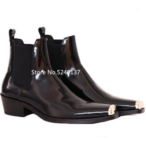 boots metal toe decoration black men ankle slip-on chunky heel genuine leather suede short men1
boots metal toe decoration black men ankle slip-on chunky heel genuine leather suede short men1