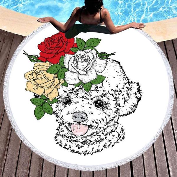 blankets animal dog large round beach towel tassel summer bath printed microfiber 150cm yoga mat blanket
blankets animal dog large round beach towel tassel summer bath printed microfiber 150cm yoga mat blanket