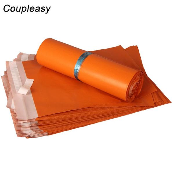 100pcs 8 Sizes Orange Plastic Courier Bag Poly Mailer Self Adhesive Shipping Mailing Bags Express Storage Bag Business Supplies