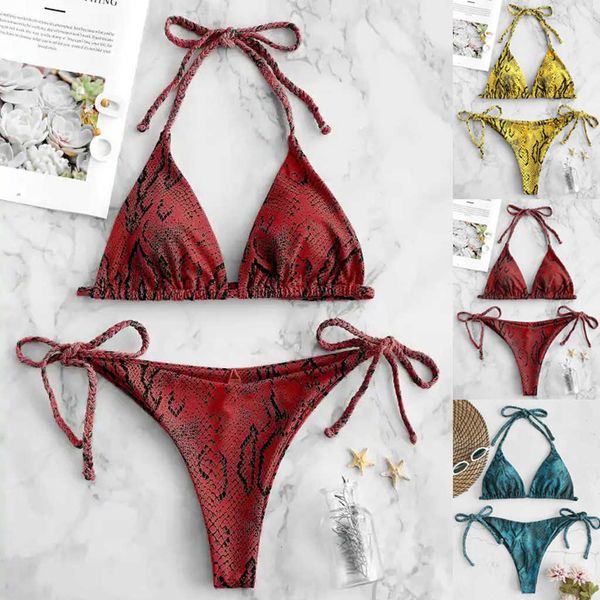 women snake high cut v neck two pieces bikini swimwear swimsuit beachwear women's bikinis 2021 lingerie set, Black;white
women snake high cut v neck two pieces bikini swimwear swimsuit beachwear women's bikinis 2021 lingerie set, Black;white