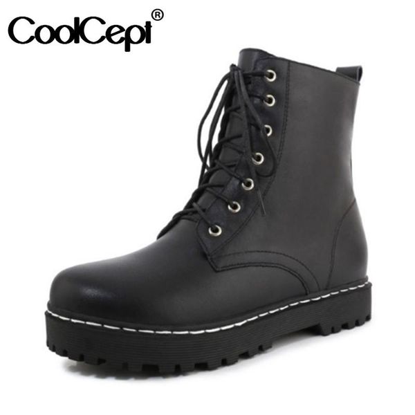 coolcept new woman ankle boots real leather flat heel woman winter shoes fashion warm short boots footwear size 34-43, Black
coolcept new woman ankle boots real leather flat heel woman winter shoes fashion warm short boots footwear size 34-43, Black
