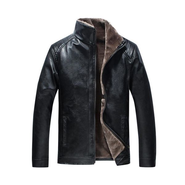 2021 new fashion men's thick leather jacket warm fleece winter fashion coat, Black
2021 new fashion men's thick leather jacket warm fleece winter fashion coat, Black