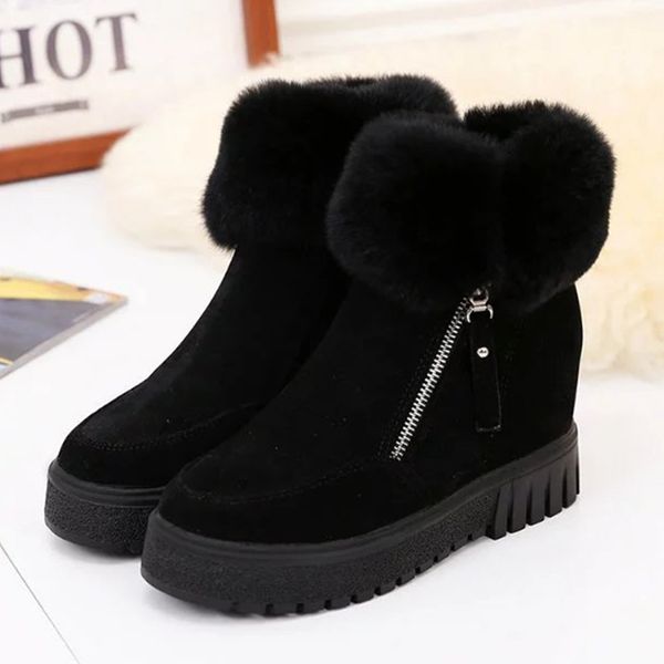 2020 fashion of new women boot ankle shoes women's winter snow boots l36f, Black