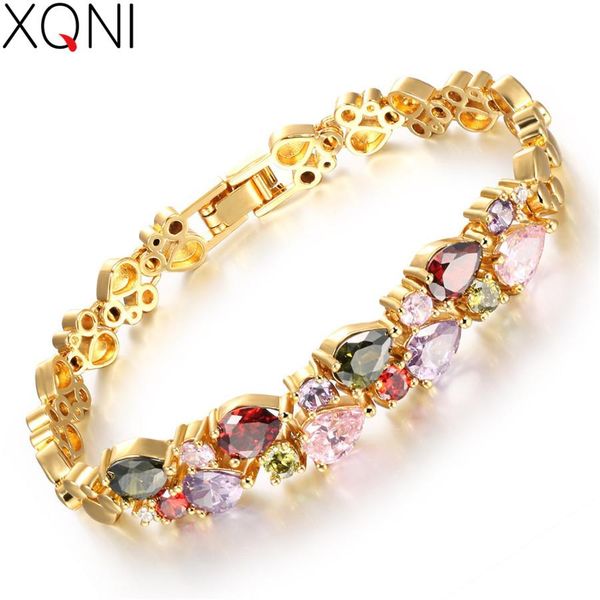 xqni многоцветного кубических циркон mona lisa женщина браслеты vintage золото цветой конструкция сердце женщины цепочка подарок ювелирные и, Golden;silver 
xqni многоцветного кубических циркон mona lisa женщина браслеты vintage золото цветой конструкция сердце женщины цепочка подарок ювелирные и, Golden;silver