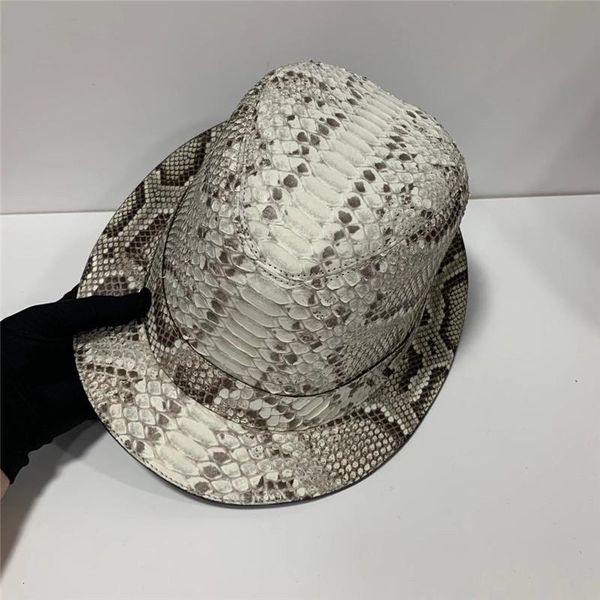 authentic real true python leather gentleman chic porkpie bowler hat boater flat exotic genuine exotic snakeskin male jazz cap, Blue;gray
authentic real true python leather gentleman chic porkpie bowler hat boater flat exotic genuine exotic snakeskin male jazz cap, Blue;gray