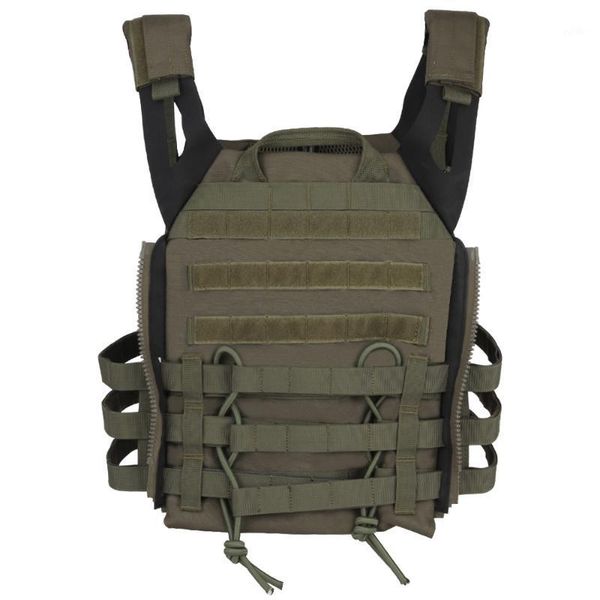 hunting jackets outdoor molle vest men women adjustable load carrier chest protector for hiking backpacking mountaineering vest1, Camo;black