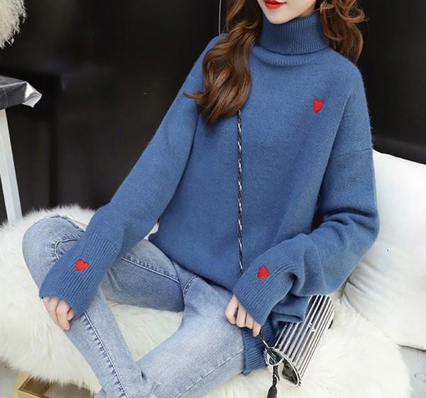 turtleneck knit sweater sweet women loose cute heart pattern pullovers casual long sleeve sweater pullover, White;black
turtleneck knit sweater sweet women loose cute heart pattern pullovers casual long sleeve sweater pullover, White;black