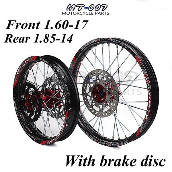 1.60-17 & 1.85-14 inch front rear alloy wheel rim with cnc hub brake disc for kayo hr-160cc ty150cc dirt pit bike 14/17 inch1
1.60-17 & 1.85-14 inch front rear alloy wheel rim with cnc hub brake disc for kayo hr-160cc ty150cc dirt pit bike 14/17 inch1