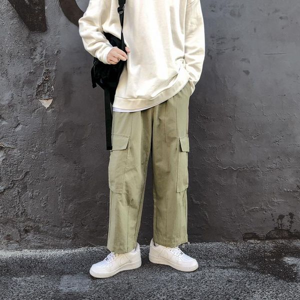 men's pants autumn cotton cargo fashion retro multi-pocket casual men streetwear hip-hop straight wide-leg mens, Black
men's pants autumn cotton cargo fashion retro multi-pocket casual men streetwear hip-hop straight wide-leg mens, Black