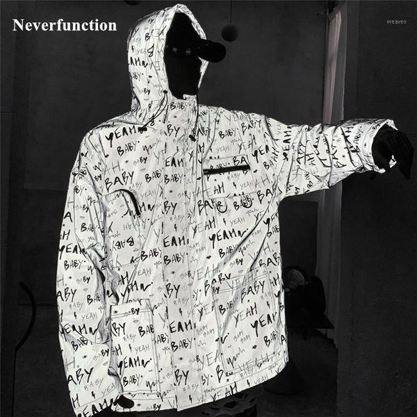 men night reflective letter printed hooded windbreaker jacket male fashion streetwear loose casual hip hop hoodie baseball coats1, Black;brown
men night reflective letter printed hooded windbreaker jacket male fashion streetwear loose casual hip hop hoodie baseball coats1, Black;brown
