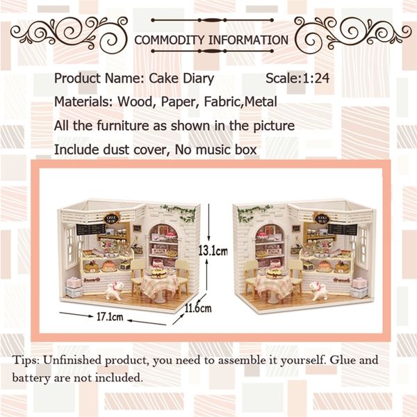 doll house furniture diy miniature dust cover 3d wooden miniaturas dollhouse toys for children birthday gifts cake diary h14 y200413
doll house furniture diy miniature dust cover 3d wooden miniaturas dollhouse toys for children birthday gifts cake diary h14 y200413