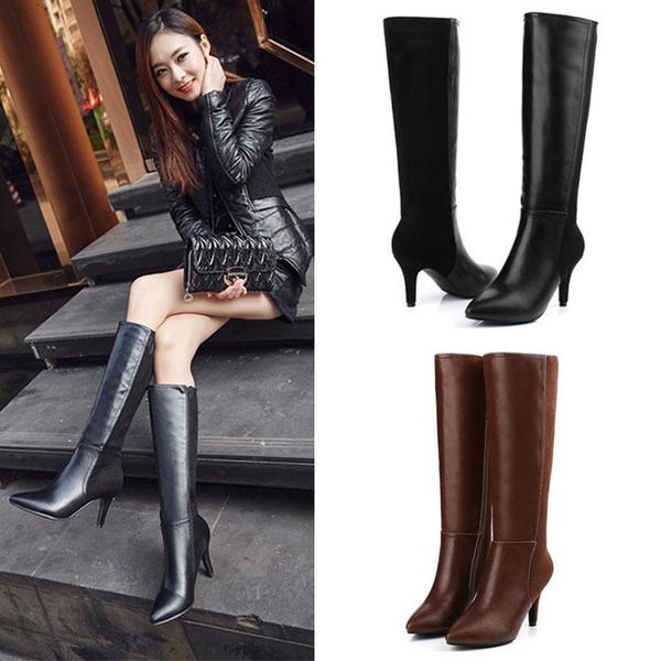 boots cowhide stiletto high heel leather long pointy women's fashion black 2021
boots cowhide stiletto high heel leather long pointy women's fashion black 2021