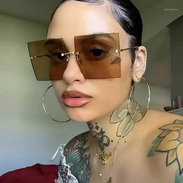 square frameless sunglasses for women luxury vintage sun glasses men retro oversized personality eyewear gafas de sol1, White;black
square frameless sunglasses for women luxury vintage sun glasses men retro oversized personality eyewear gafas de sol1, White;black