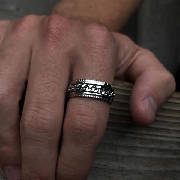 cluster rings 2021 fashion curb chain spinner for men simple 8 mm width stainless steel rotatable jewelry gift, Golden;silver
cluster rings 2021 fashion curb chain spinner for men simple 8 mm width stainless steel rotatable jewelry gift, Golden;silver