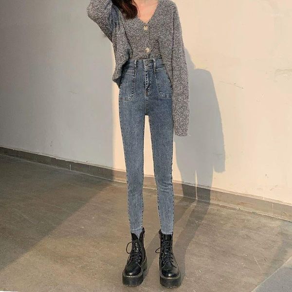 2020 stretch jeans women's high waist korean skinny nine points skinny pencil pants1, Blue
2020 stretch jeans women's high waist korean skinny nine points skinny pencil pants1, Blue