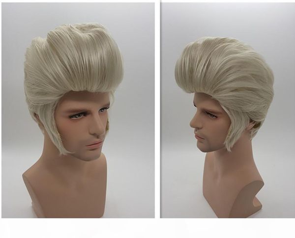 elivs new fashion punk style male cosplaywig man short platinum blonde rice can do black and white straight hairpieces wig 100% human hair
elivs new fashion punk style male cosplaywig man short platinum blonde rice can do black and white straight hairpieces wig 100% human hair
