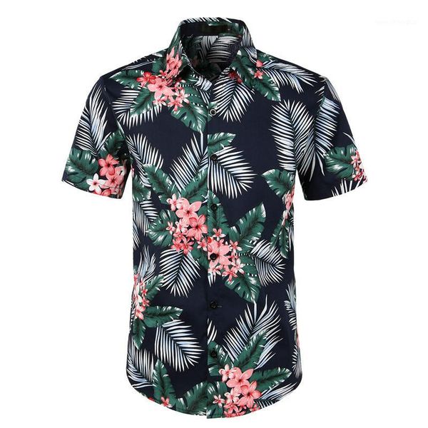 men's casual shirts 2021 men floral printed short sleeve beach hawaii fit turn down collar tee camisa homme shirt1, White;black
men's casual shirts 2021 men floral printed short sleeve beach hawaii fit turn down collar tee camisa homme shirt1, White;black