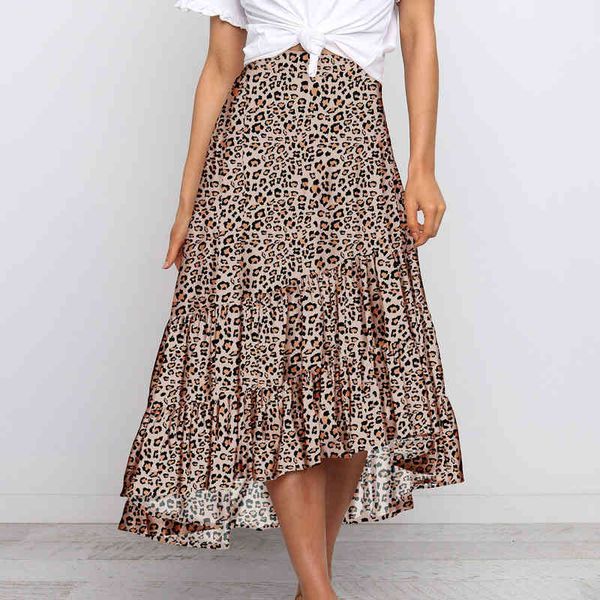 bohemian style skirt womens summer elegant high waist leopard print mid-length chiffon ruffled skirt slim vintage skirts, Black
bohemian style skirt womens summer elegant high waist leopard print mid-length chiffon ruffled skirt slim vintage skirts, Black