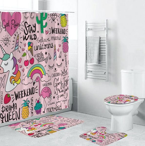bath accessory set shower curtain letter plant pattern soft bathroom non-slip mat carpet toilet four-piece combination home decoration
bath accessory set shower curtain letter plant pattern soft bathroom non-slip mat carpet toilet four-piece combination home decoration