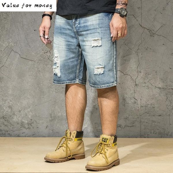 plus 42 size men's loose distressed denim holes destroyed bermuda straight short denim male ripped jeans short 4xl 5xl 6xl, Blue
plus 42 size men's loose distressed denim holes destroyed bermuda straight short denim male ripped jeans short 4xl 5xl 6xl, Blue