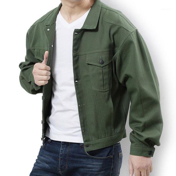men's jackets spring and autumn large size jacket korean edition loose casual denim color black/army green -7xl1, Black;brown
men's jackets spring and autumn large size jacket korean edition loose casual denim color black/army green -7xl1, Black;brown