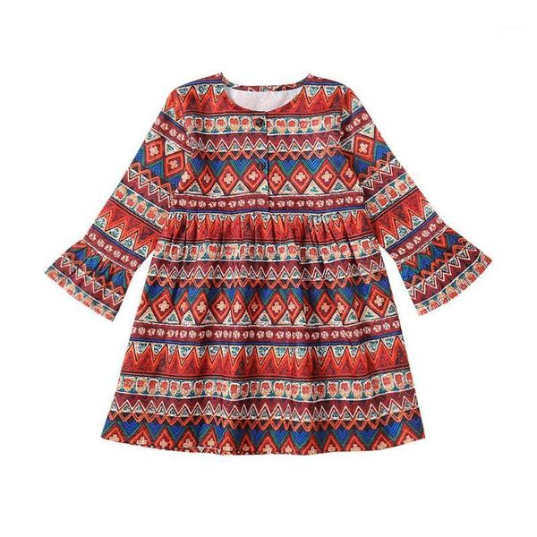 children retro ruffled o-neck dress comfort soft long sleeve kid girl autumn personality printing fashion trend dresses1, Red;yellow
children retro ruffled o-neck dress comfort soft long sleeve kid girl autumn personality printing fashion trend dresses1, Red;yellow