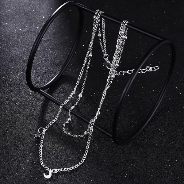 new style selling temperament fashion ladies moon star round pendant double choker necklace party jewelry christmas gift sqcvwf, Silver
new style selling temperament fashion ladies moon star round pendant double choker necklace party jewelry christmas gift sqcvwf, Silver