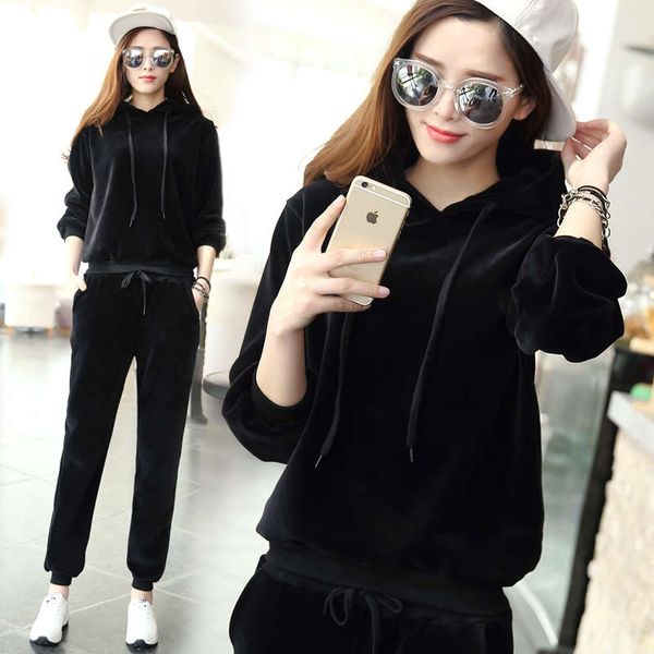 golden velvet suit women fashion 2020 new autumn and winter sports leisure plush two-piece couple's sweater, Gray
golden velvet suit women fashion 2020 new autumn and winter sports leisure plush two-piece couple's sweater, Gray