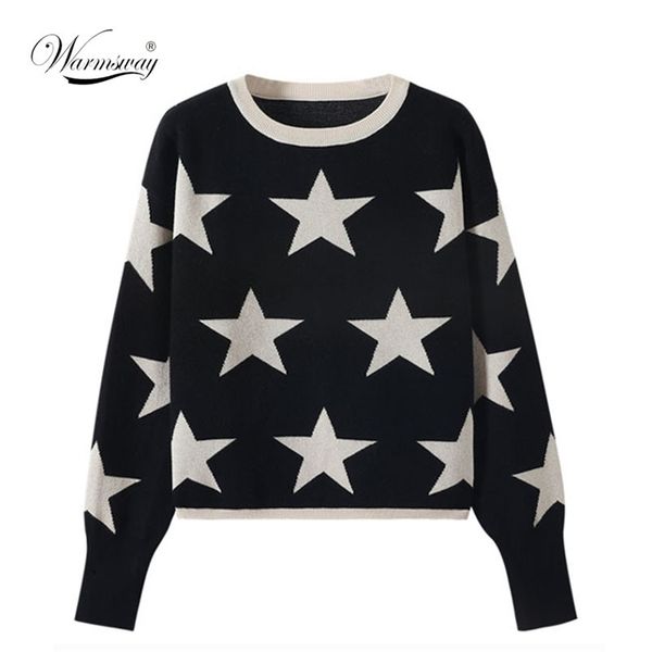 fall winter women's sweater o-neck black white star pullover knitting sweaters warm long sleeve casual jumper female c-288 201130, White;black
fall winter women's sweater o-neck black white star pullover knitting sweaters warm long sleeve casual jumper female c-288 201130, White;black