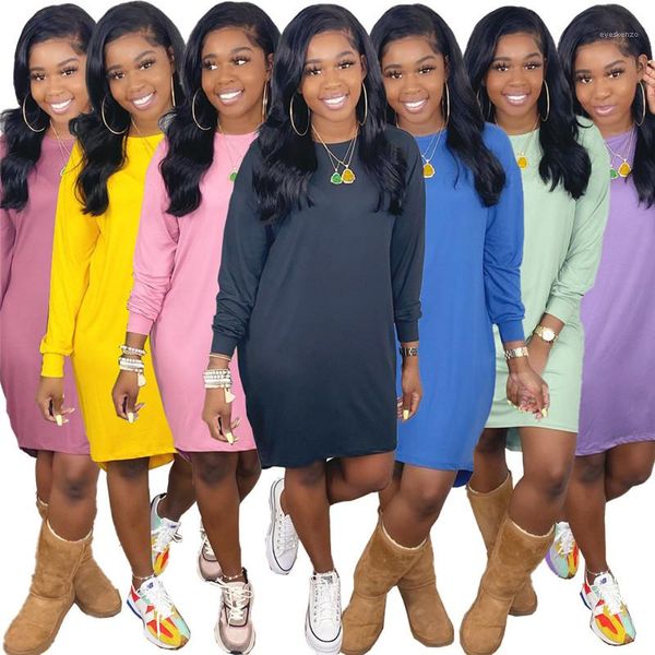 crew neck long sleeve womens dresses casual spring autumn females clothing solid color womens desigenr dresess fashion, Black;gray
crew neck long sleeve womens dresses casual spring autumn females clothing solid color womens desigenr dresess fashion, Black;gray