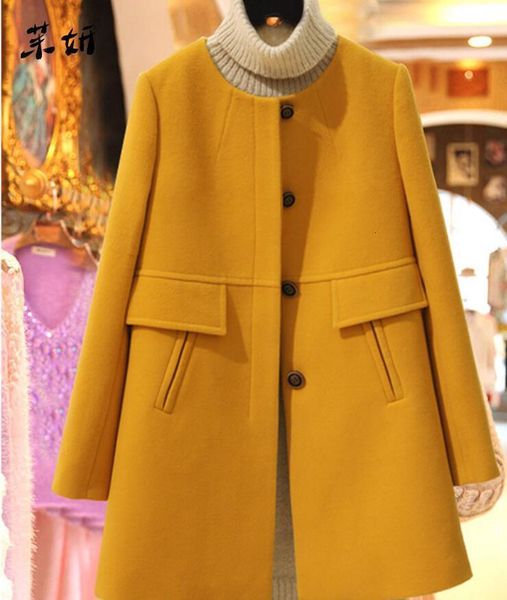 fashion coats round neck long-sleeved single-breasted wool coat female autumn winter multi-color large size warm jacket outwear1, Tan;black
fashion coats round neck long-sleeved single-breasted wool coat female autumn winter multi-color large size warm jacket outwear1, Tan;black