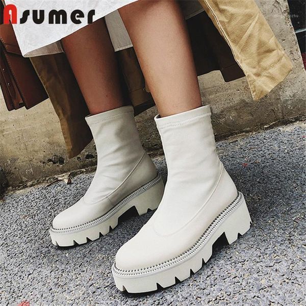 boots asumer 2021 arrival ankle women genuine leather square heel platform slip on punk shoes woman1, Black
boots asumer 2021 arrival ankle women genuine leather square heel platform slip on punk shoes woman1, Black