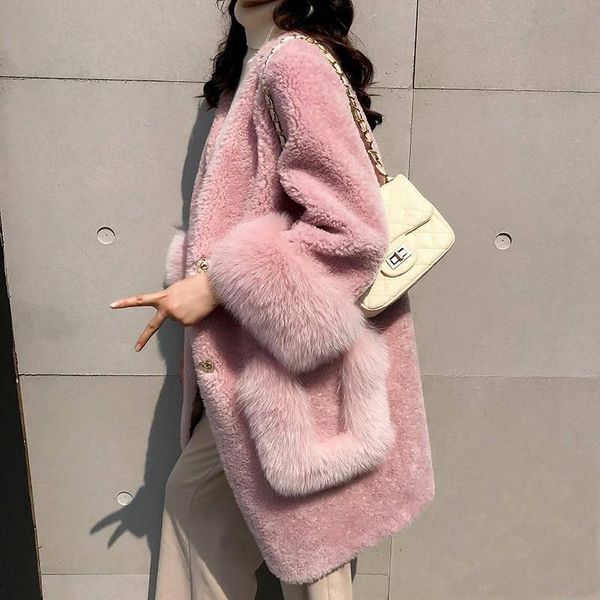 women's fur & faux women warm luxury trench coat imitation jacket cardigan pockets single-breasted fleece furry abrigos, Black
women's fur & faux women warm luxury trench coat imitation jacket cardigan pockets single-breasted fleece furry abrigos, Black