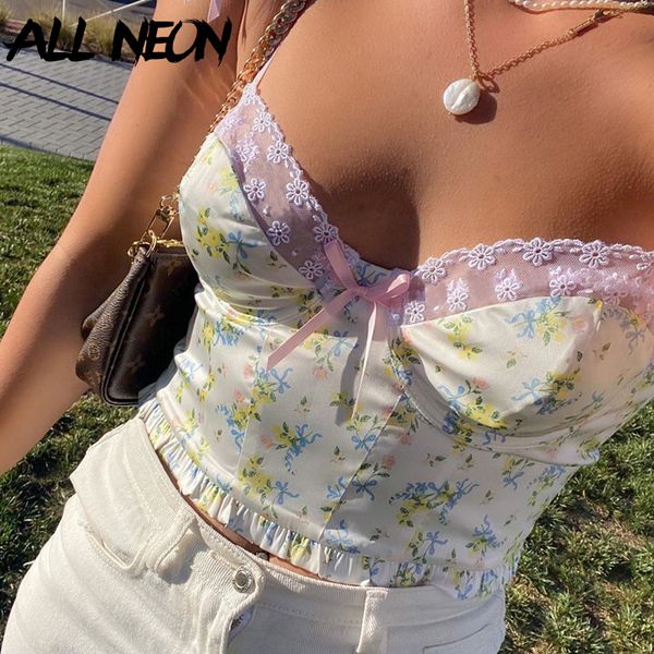 allneon sweet e-girl flowers bandage spaghetti strap lace trim cami fashion v-neck backless ruffles hem crop vintage, White
allneon sweet e-girl flowers bandage spaghetti strap lace trim cami fashion v-neck backless ruffles hem crop vintage, White