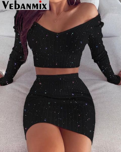 2020 women shiny two-piece set suit sets bodycon dress glitter off shoulder crop & skirt sets1, White
2020 women shiny two-piece set suit sets bodycon dress glitter off shoulder crop & skirt sets1, White
