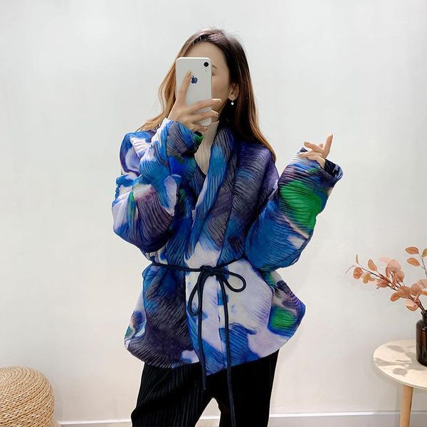 miyake pleated jackets women spring autumn fashion full sleeves printed turn-down collar coats with belt casual slim jacket 20211, Black;brown
miyake pleated jackets women spring autumn fashion full sleeves printed turn-down collar coats with belt casual slim jacket 20211, Black;brown