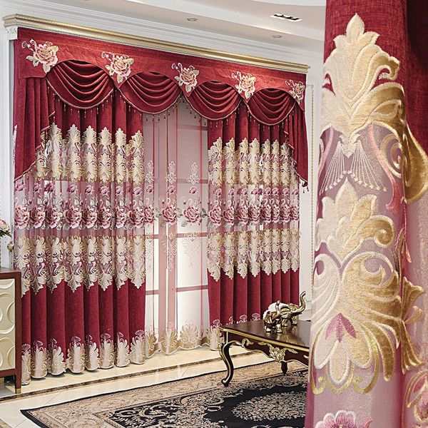 european style chenille hollowed out embroidery shading window screen custom curtain finished living room bedroom
european style chenille hollowed out embroidery shading window screen custom curtain finished living room bedroom