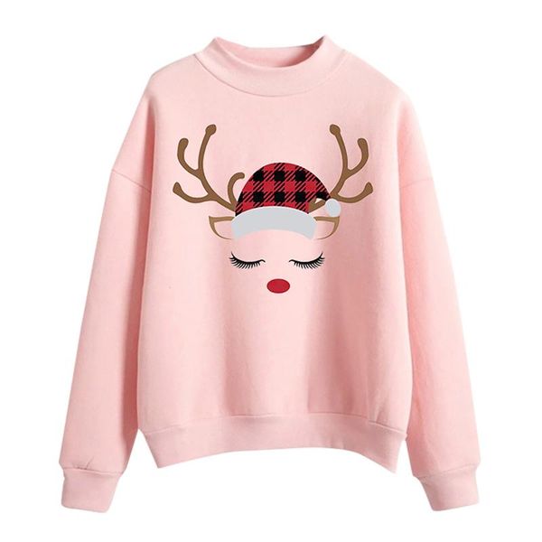 40# women's sweatshirts snowflake christmas 2020 tree hoodies printed casual high neck pullover christmas jersey navidad, Black
40# women's sweatshirts snowflake christmas 2020 tree hoodies printed casual high neck pullover christmas jersey navidad, Black